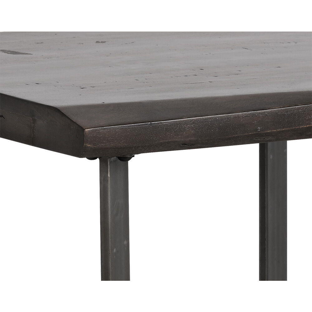 Marley 22 X 22 inch Dark Brown / Antique Gunmetal Side Table